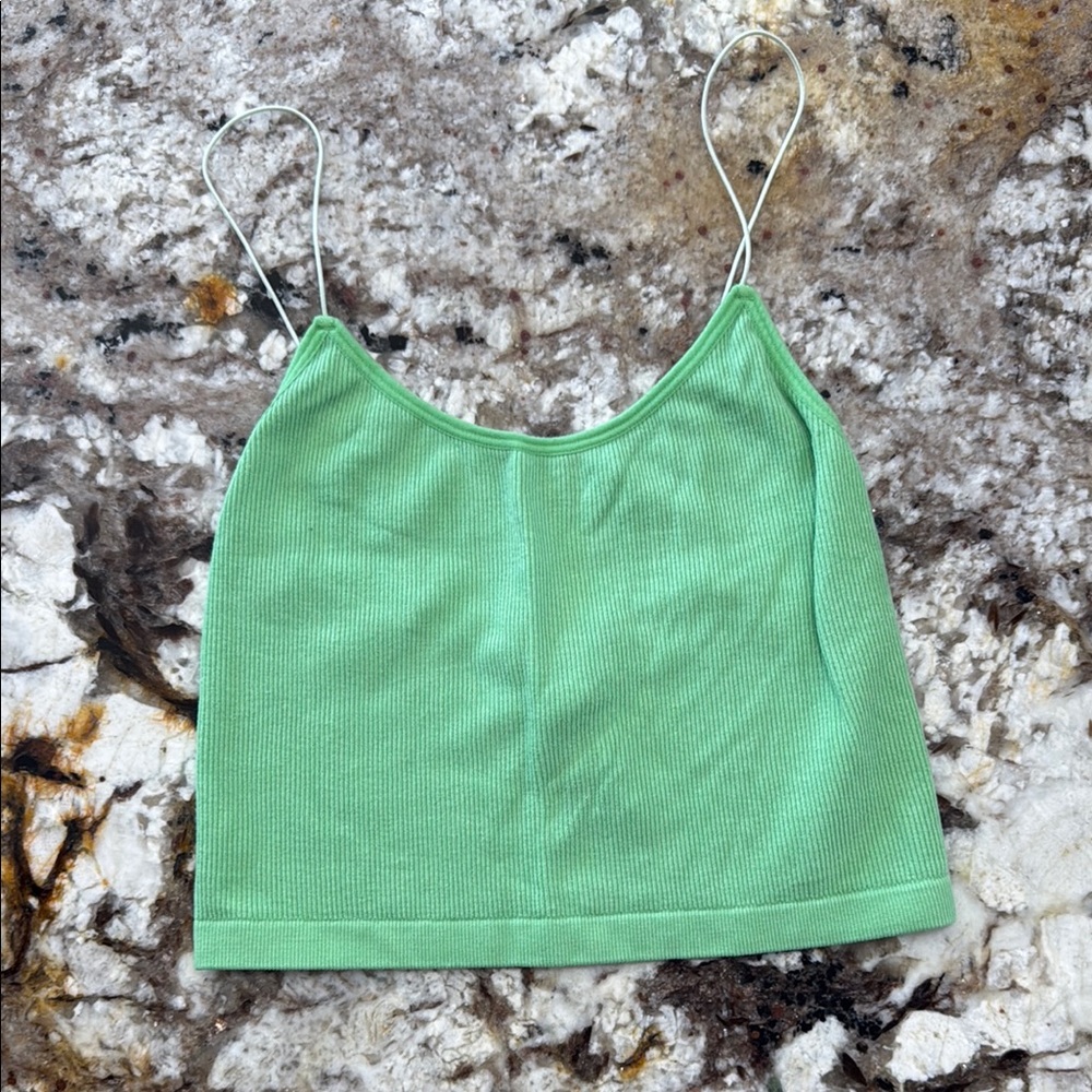 Green Spaghetti Strap Top